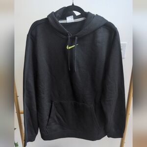 Nike Club  Fleece Black and Yellow Men's Pullover Hoody Sz Large